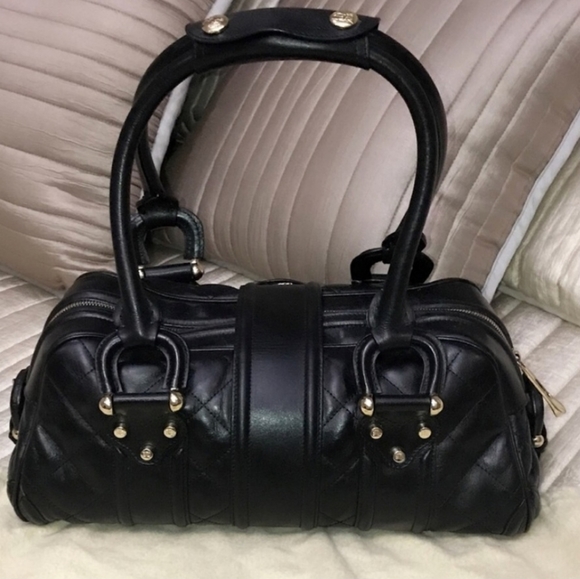 SOLD Burberry Black Leather Handbag - Authentic - Picture 3 of 8